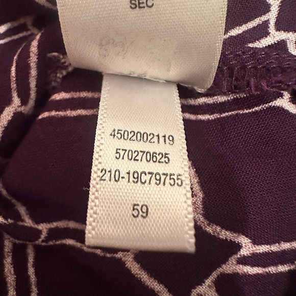 Chico's Navy and White Button Down Shirt with Notched Collar Artsy Summer Sz 3X - Picture 7 of 7